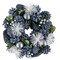Northlight Pinecones, Ornaments and Pine Needles Christmas Wreath - 10" - Blue - Unlit